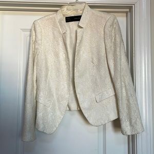 White lace blazer
